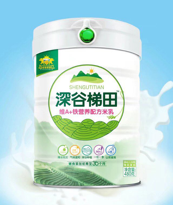 守护宝宝健康第一步——金盾爱婴深谷梯田维A+铁营养配方米乳